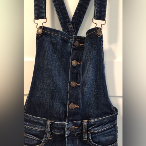 American Eagle Womens Size 6 Reg Jegging Overall Bib Overalls Blue Jeans Stretch - Picture 5 of 16